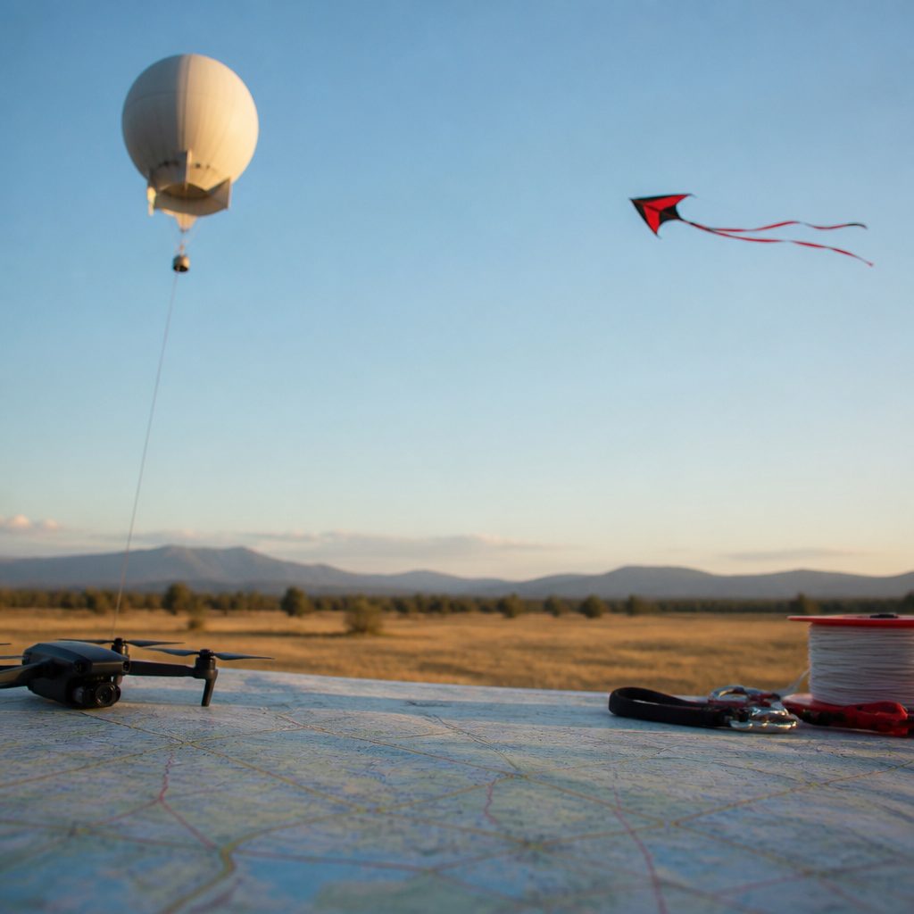 The operating limits, and why the map matters more than the ceiling : Moored balloon, kite and drone rules in US airspace